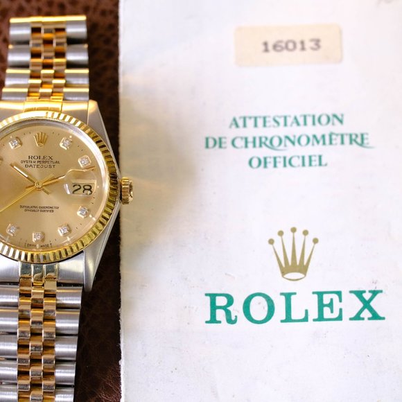 Rolex Datejust 16013  Factory Diamond Dial  36mm - Picture 3 of 5